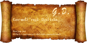 Germányi Dalida névjegykártya